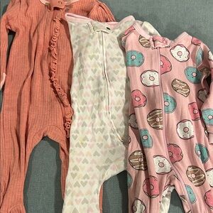 Gerber Kids Pajama Set - Pink, Cream, Orange